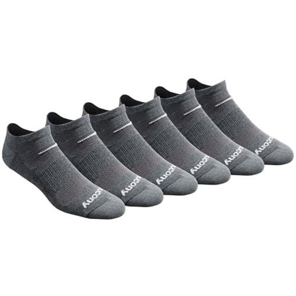 Saucony Men's Large 6 Pack Run Dry Performance No Show Socks Athleisure M35-22